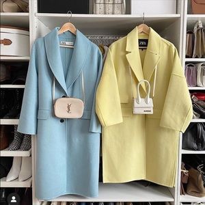 Zara Yellow Lapel Coat